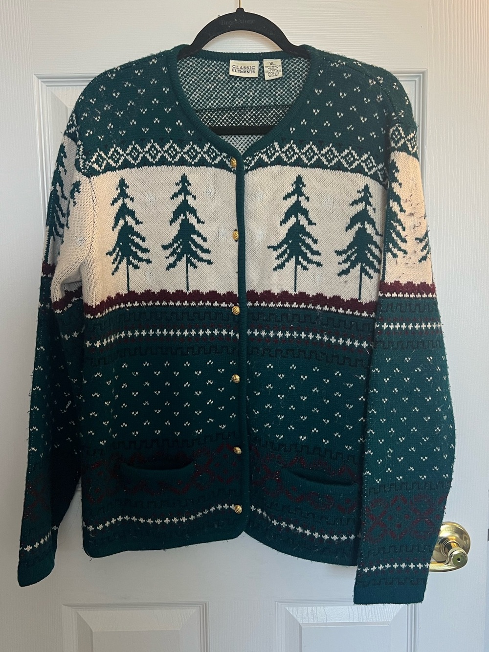Vintage Christmas Tree Cardigan